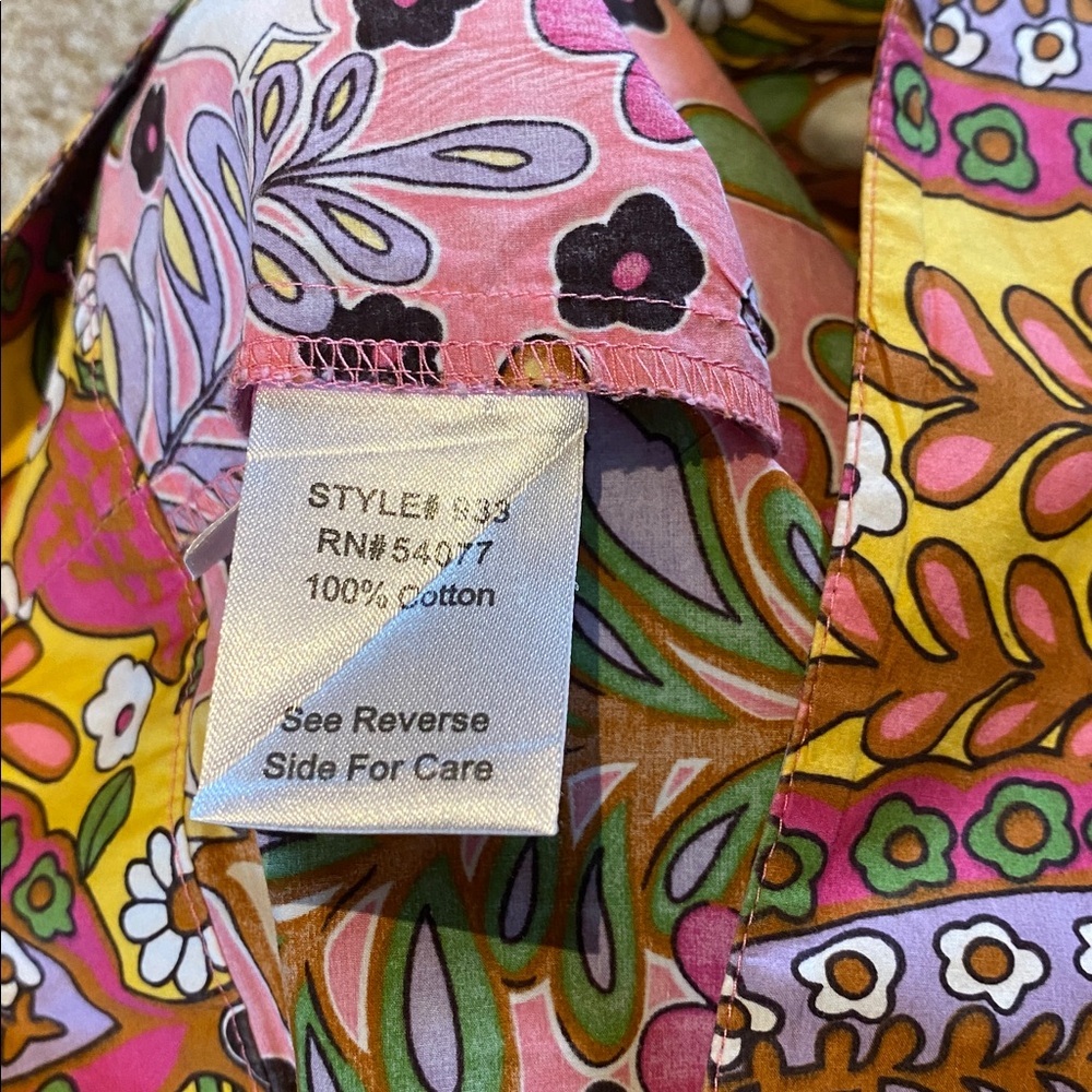 CAbi 14 Ashbury Hippie Floral Boho Pleat Mini Cotton Skirt w Pockets Cotton - Picture 10 of 10